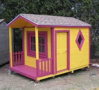 A recycled pallet playhouse