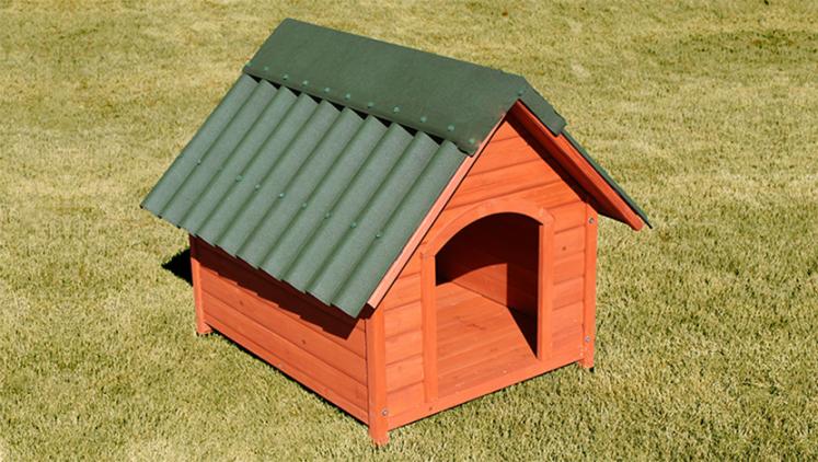 Doghouse with Green ONDURA Roof